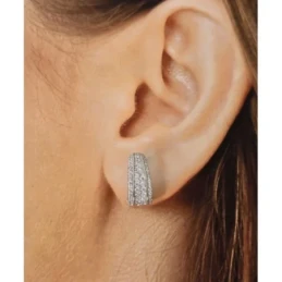 Pendientes Plata Ley 925m mujer 16 mm. circonitas microengaste