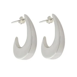 Pendientes Plata Ley 925m mujer 29 mm. lisos forma abierta
