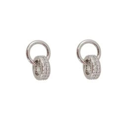 Pendientes Plata Ley 925m mujer aro 7.5 mm. combinado aro circonitas