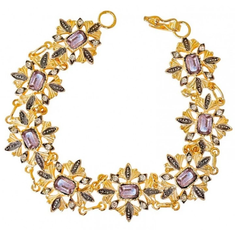 Pulsera Isabelina Plata Ley 925m chapada oro 19.5 cm. etrepiezas 20 x