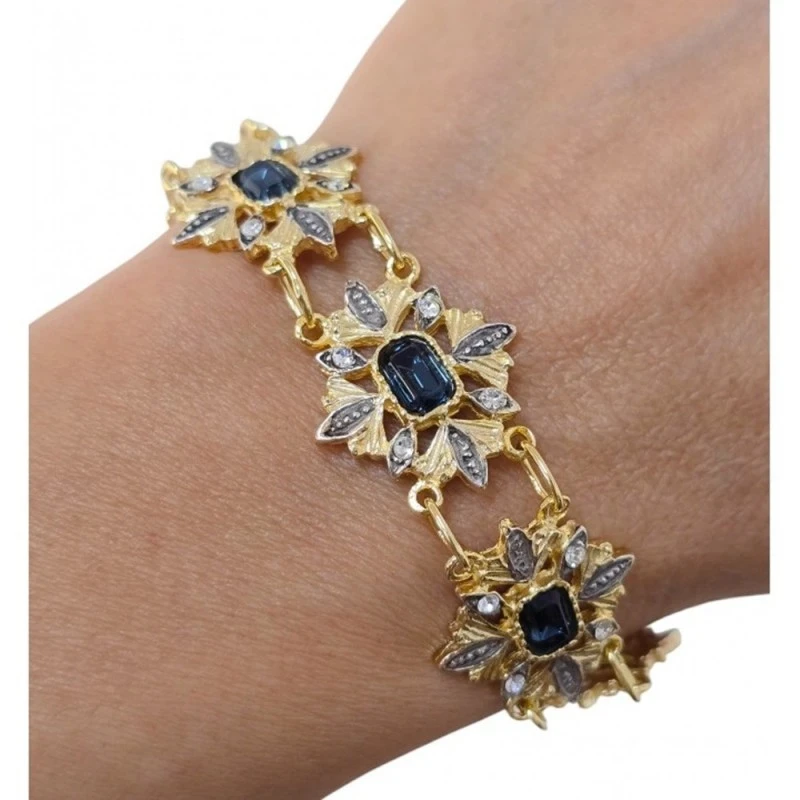 Pulsera Isabelina Plata Ley 925m chapada oro 19.5 cm. etrepiezas 20 x