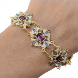 Pulsera Isabelina Plata Ley 925m chapada oro 19.5 cm. etrepiezas 20 x