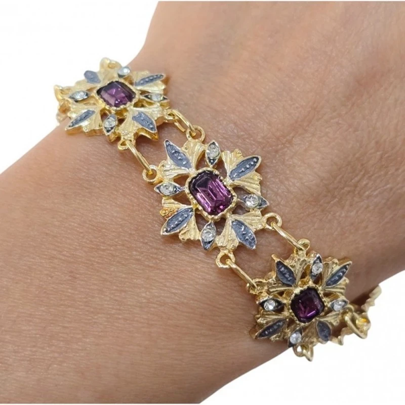 Pulsera Isabelina Plata Ley 925m chapada oro 19.5 cm. etrepiezas 20 x