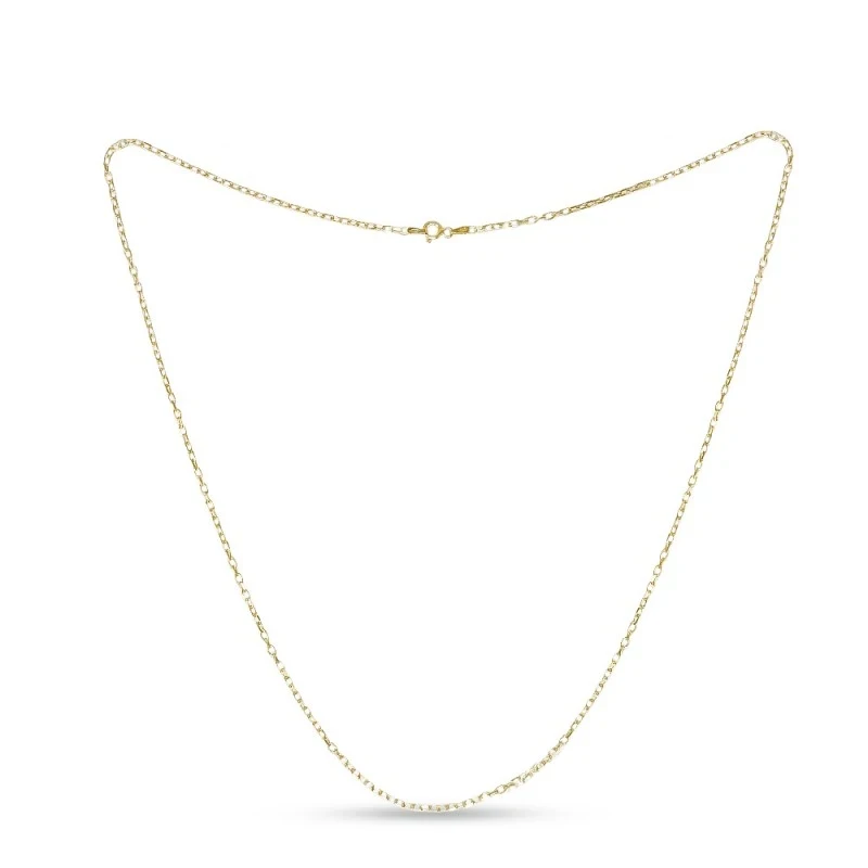Cadena Plata Ley 925m chapada oro forzada 60 cm. ancho 2 mm.