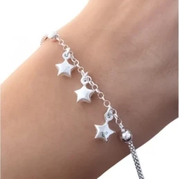 Pulsera Plata Ley 925m cadena coreana 17 cm. combinada rolo 2 mm. est