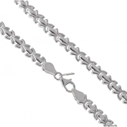 Pulsera Semirrígida Plata Ley 925m estampada 19 cm. ancho 6 mm.