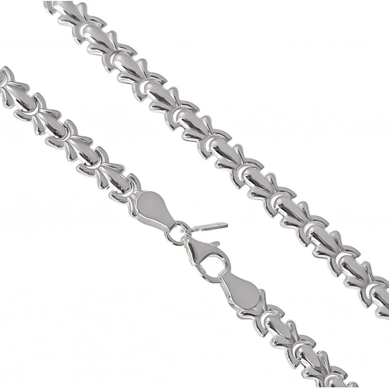 Pulsera Semirrígida Plata Ley 925m estampada 19 cm. ancho 6 mm.