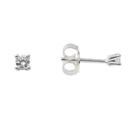 Pendientes Plata Ley 925m niña circonita 2 mm.