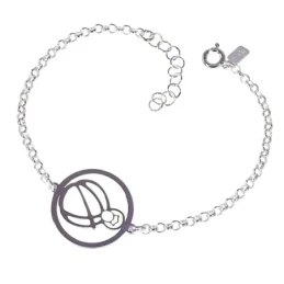 Virgen de la Cabeza Pulsera Plata Ley 925m unisex 17 cm. imagen calad