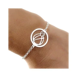 Virgen de la Cabeza Pulsera Plata Ley 925m unisex 17 cm. imagen calad