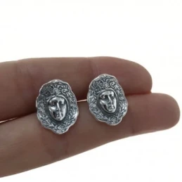 Virgen del Rocío Pendientes Plata Ley 925m mujer 15 mm. cabeza