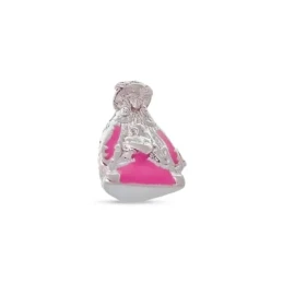 Abalorio Charm Virgen del Rocío Plata Ley 925m icono 13 mm. esmaltado