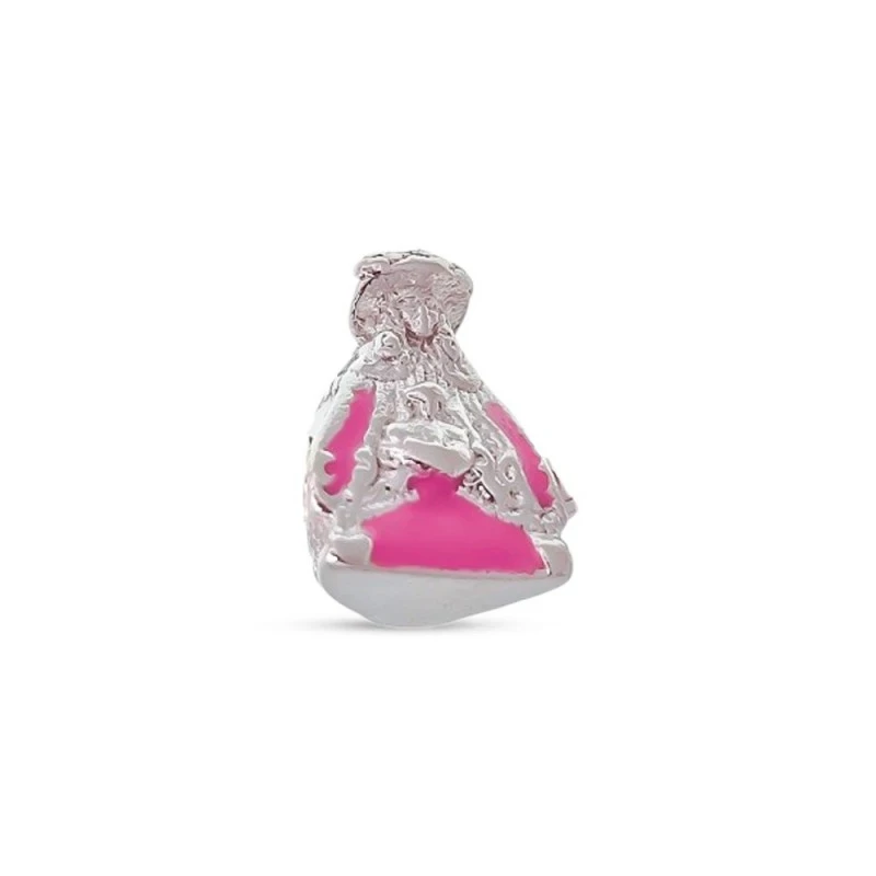 Abalorio Charm Virgen del Rocío Plata Ley 925m icono 13 mm. esmaltado