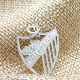 Málaga Club de Fútbol Escudo Colgante Plata Ley 925m macizo 27 mm. ma