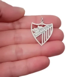 Málaga Club de Fútbol Escudo Colgante Plata Ley 925m macizo 27 mm. ma