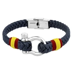 Pulsera acero inox rodio colección Soul Albero 21cm. bandera España e
