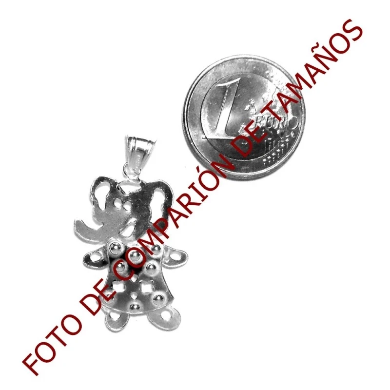 Colgante plata Ley 925m elefante movible cabeza pies manos [793]