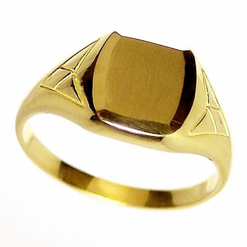 Sello oro 18K cadete triángulos. Peso: 2,6gr. [161]