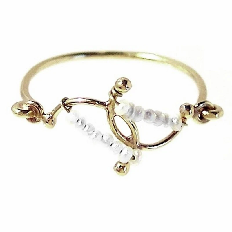 Sortija oro 18k fina perlitas naturales [675]