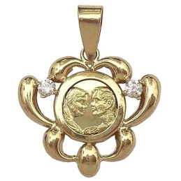 Colgante oro 18k circonita [442]