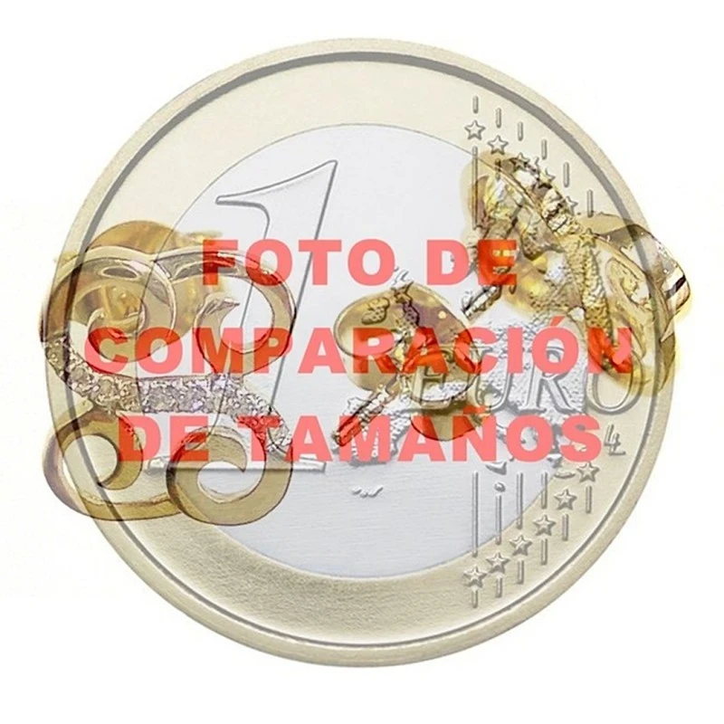 Pendiente oro presión circonita [339]