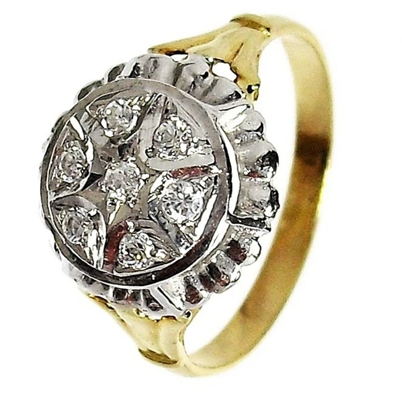 Sortija oro 18k móvil circonita [542S]