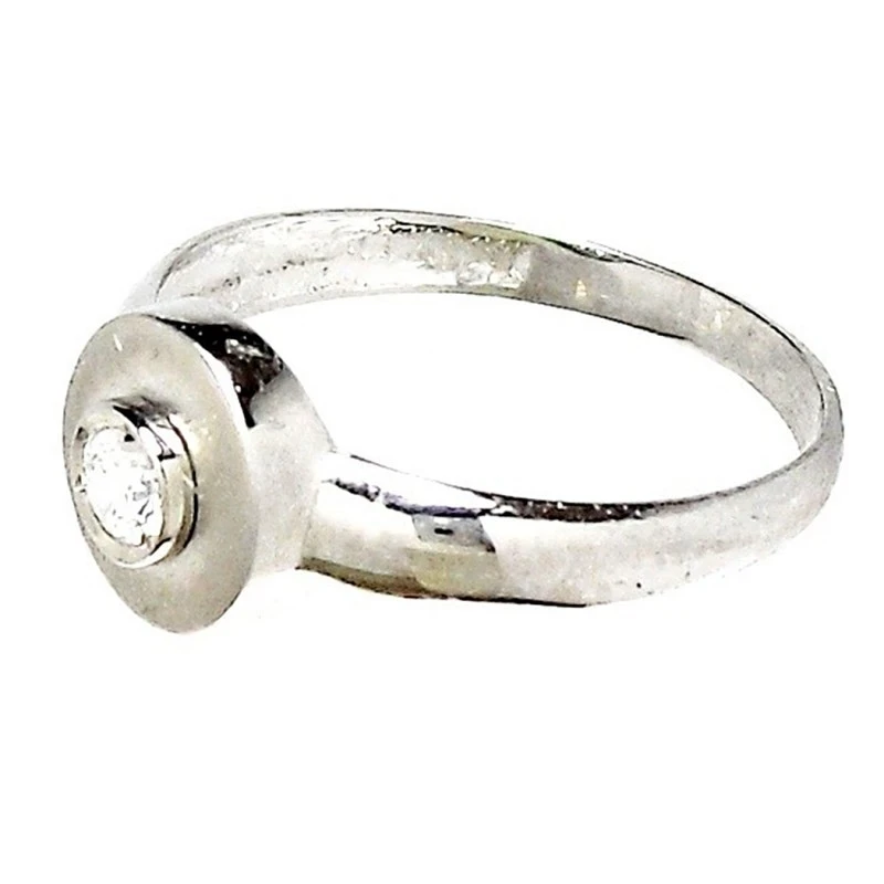 Sortija oro 18k blanco 18k circonita [546S]