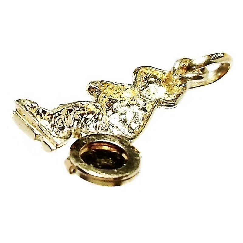 Colgante oro amarillo 18k payaso reloj 20mm. niño
