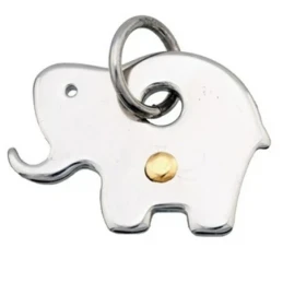Colgante acero y detalle oro 18k elefante [4973]