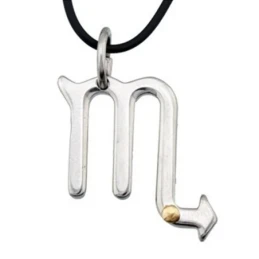 Colgante acero y oro 18k horóscopo zodíaco Escorpio [4999]