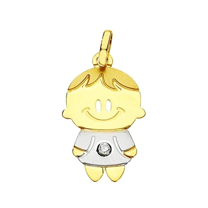 Colgante oro 9k chico circonita [6732]