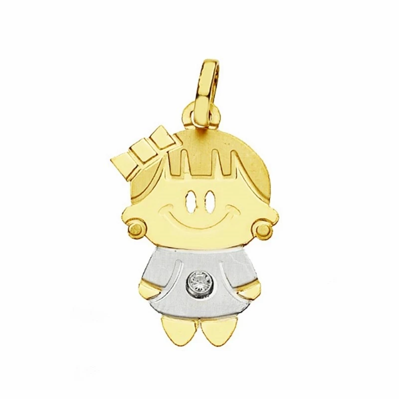 Colgante oro 9k chica circonita [6733]