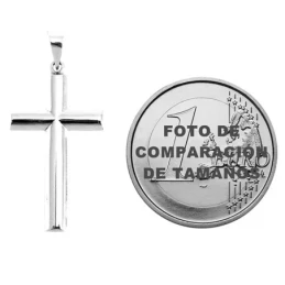Cruz crucifijo oro 9k lisa 27 oval [7195]