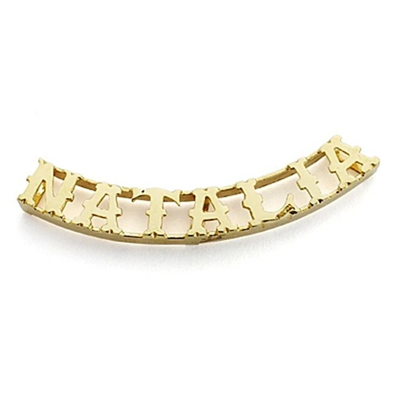 Colgante oro 18k nombre 7 letras a elegir [7079]