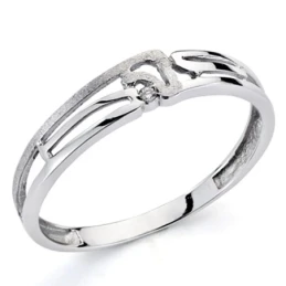 Sortija oro blanco 18k 1 diamante brillante 0,01ct [7291]