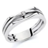 Sortija Oro 18k Blanco Diamante Brillante 0.046 ct.
