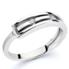 Sortija Oro 18k Blanco Diamante Brillante 0.046 ct.