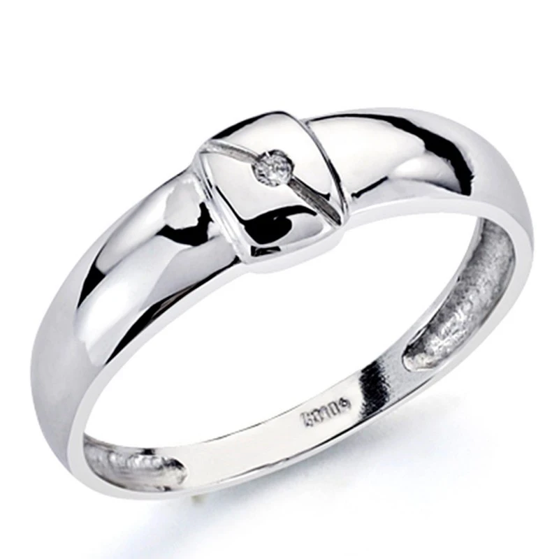 Solitario oro blanco 18k 1 diamante brillante 0,01ct [7314]