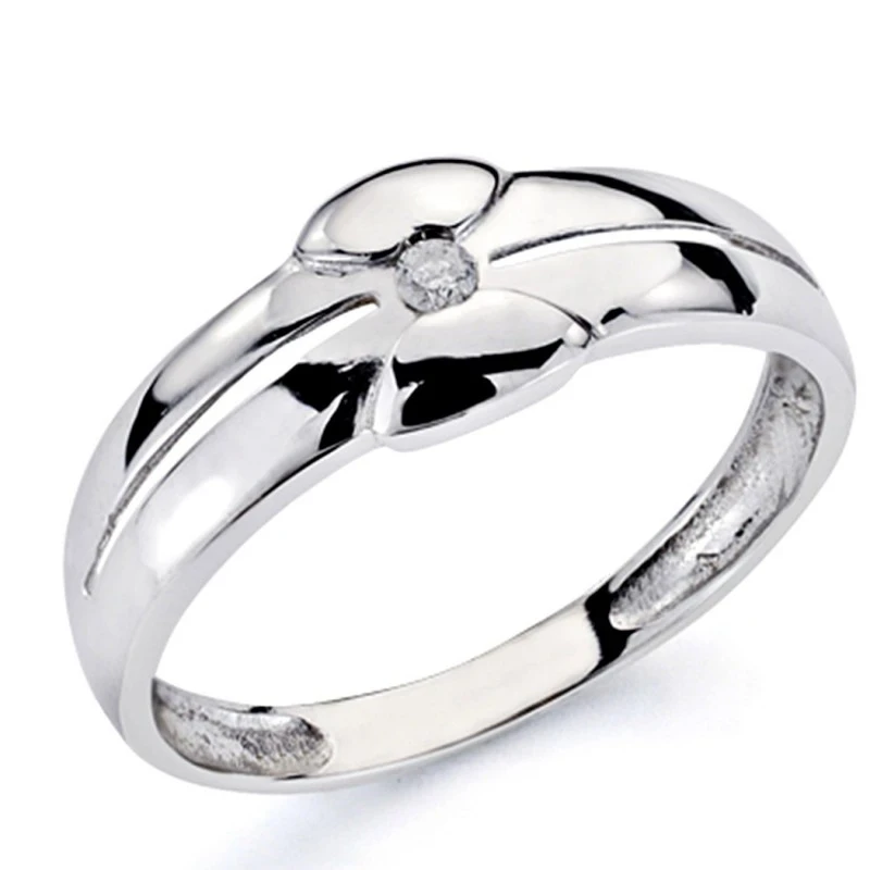 Solitario oro blanco 18k 1 diamante brillante 0,05ct [7318]