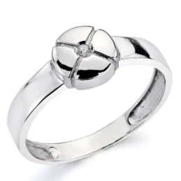 Sortija oro blanco 18k 1 diamante brillante 0,015ct [7319]