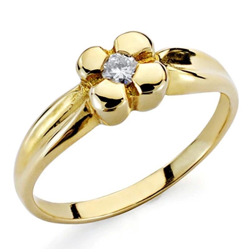 Solitario oro 18k 1 diamante brillante 0,1ct [7321]