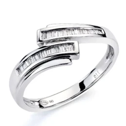 Sortija oro blanco 18k 30 diamantes carré 0,116ct [7337]