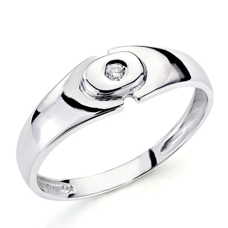 Solitario oro blanco 18k 1 diamante brillante 0,04ct [7355]