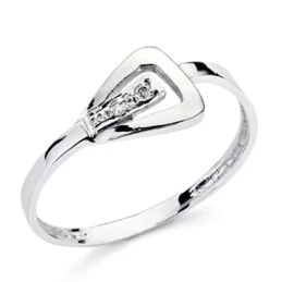 Sortija oro blanco 18k 1 diamante brillante 0,016ct [7387]