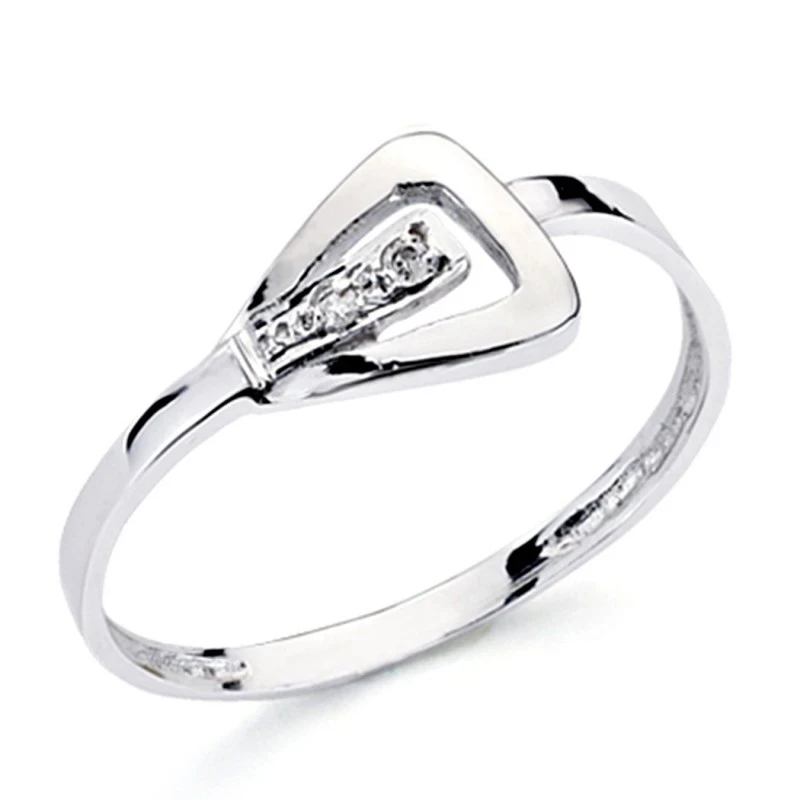 Sortija oro blanco 18k 1 diamante brillante 0,016ct [7387]