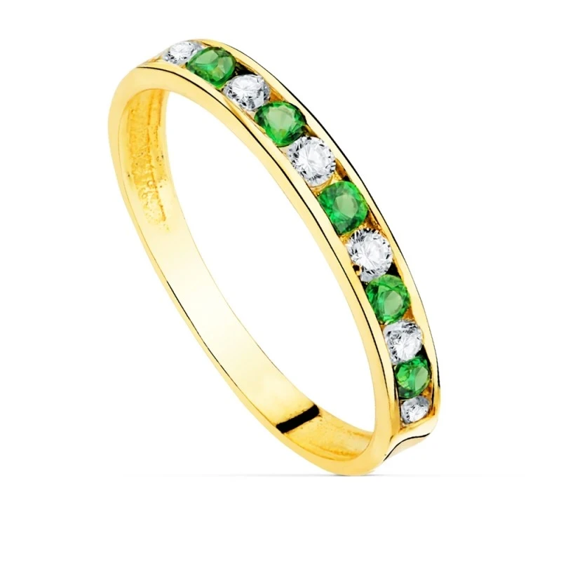 Sortija oro 18k circonita [7439]