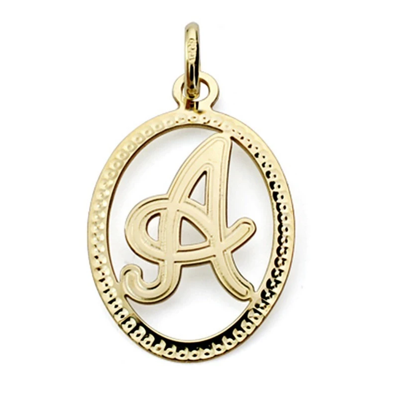 Colgante oro 18k inicial letra A 21mm. [7458]