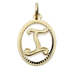 Colgante oro 18k inicial letra I 21mm. [7464]