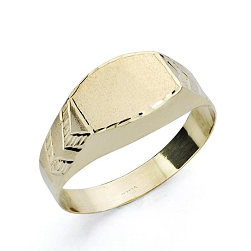 Sello oro 18k cadetetallado hueco [7496]