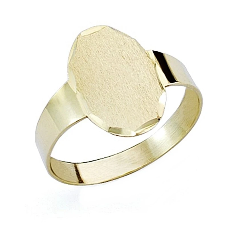 Sello oro 18k bebéoval mediano hueco [7510]